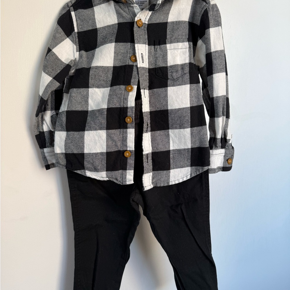 Wrangler Black and White Kids Matching Set